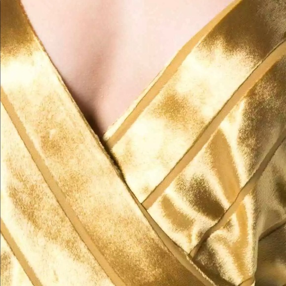 Michelle mason backless tulip silk & velvet dress - Picture 3 of 9